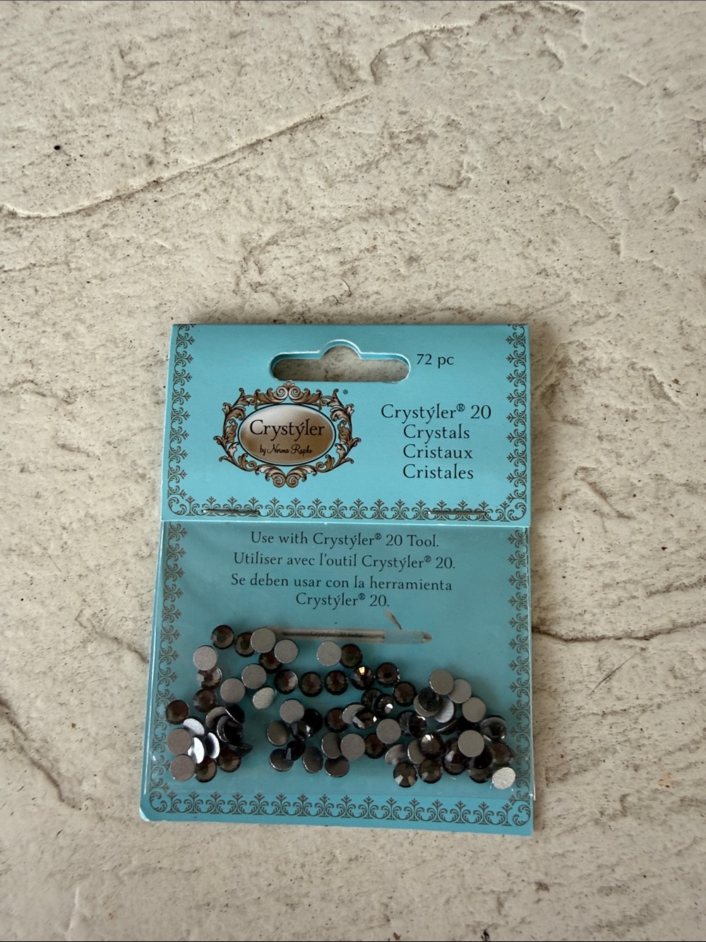 Crystyler black Crystal Rhinestones - Pack of 72